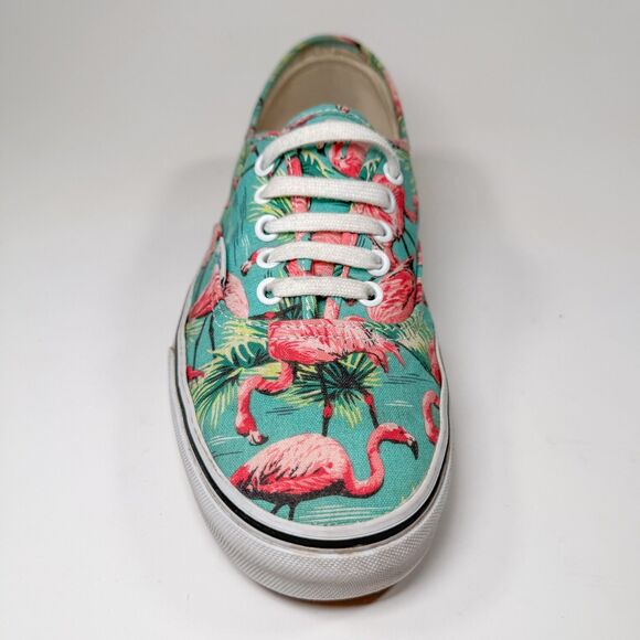 Vans Authentic Low Top Sneakers - Flamingo Tropical Print Canvas - Men’s 9.5 - Picture 4 of 16
